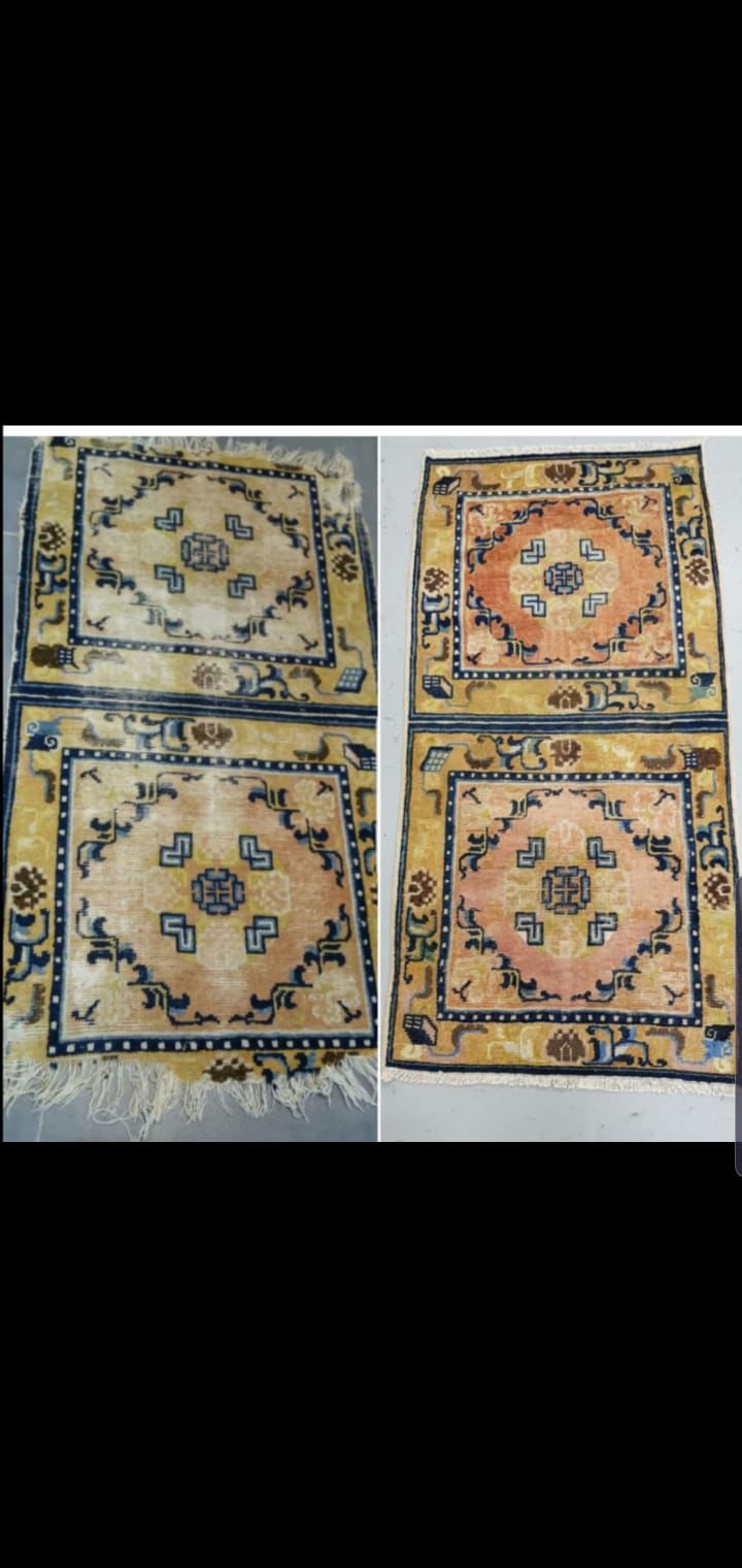 Tapis lavé et restauré en atelier